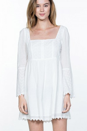 SQUARE NECK FRONT BUTTON MINI  ...